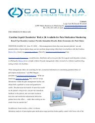 Carolina Chemistries # CC23-139110