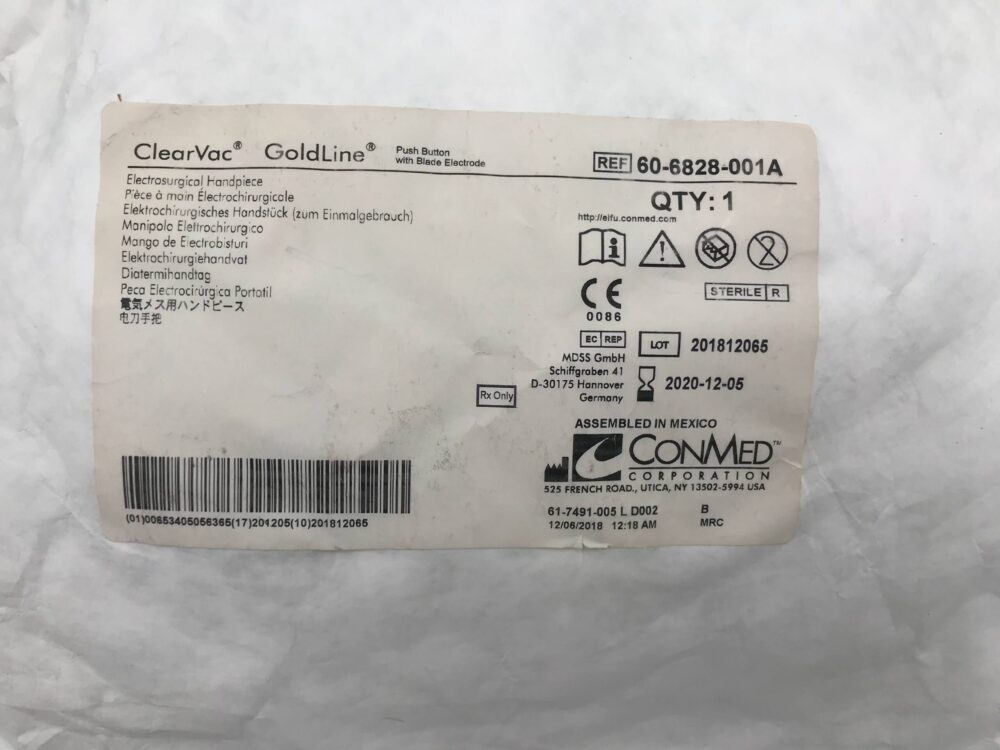 Conmed # 60-6828-001A