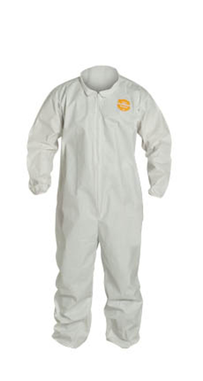 Dupont NG125SWHLG002500 Coverall Nexgen White Elastic Wrank LG, Medical ...