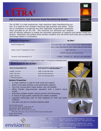 Envisiontec # Ultra2 Crate