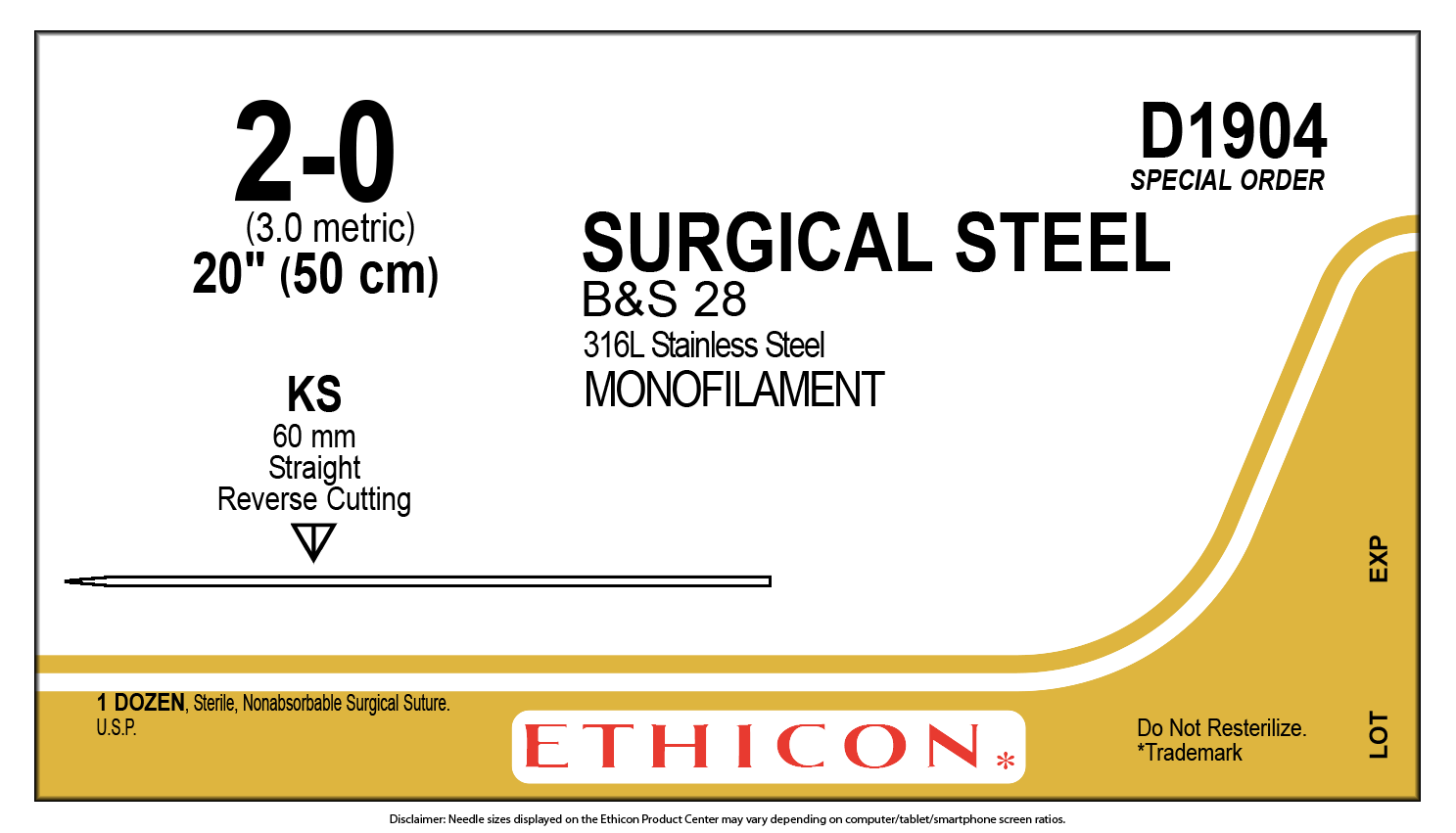 Ethicon # D1904