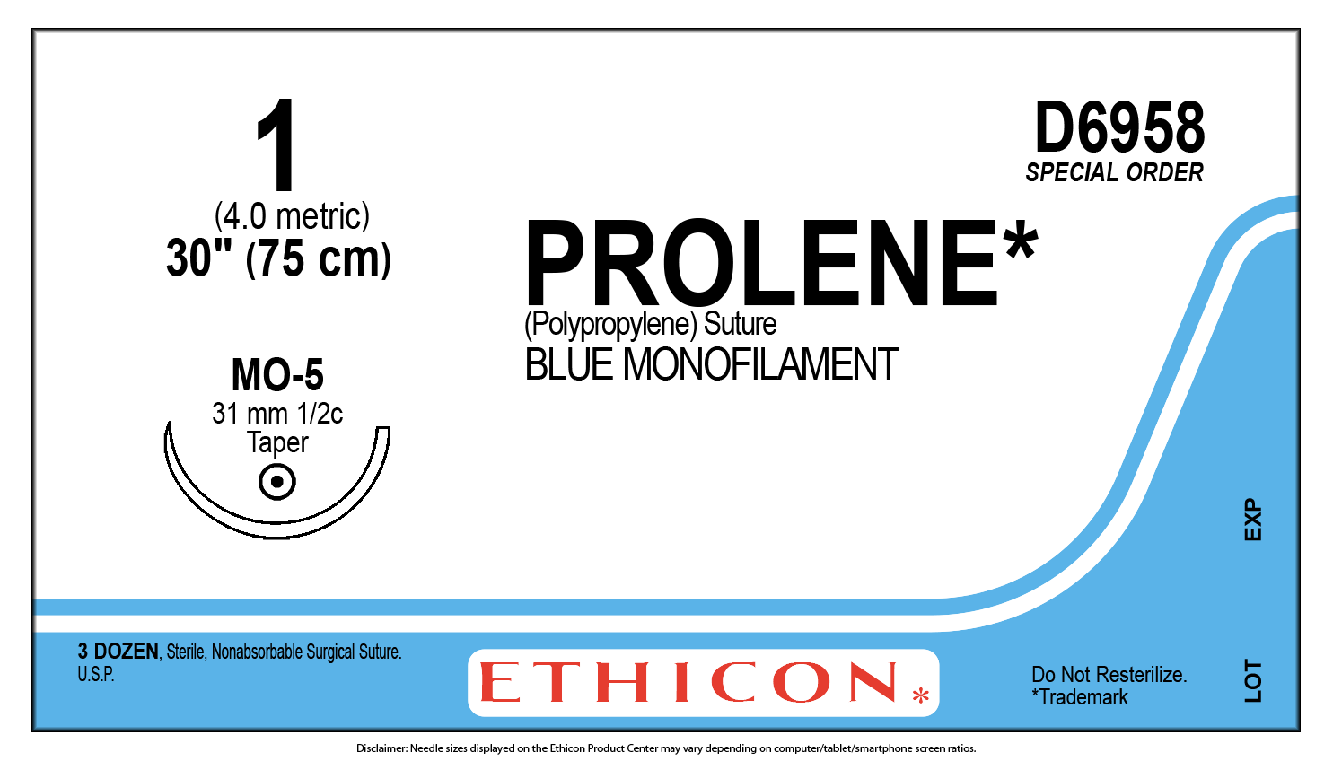 Ethicon # D6958