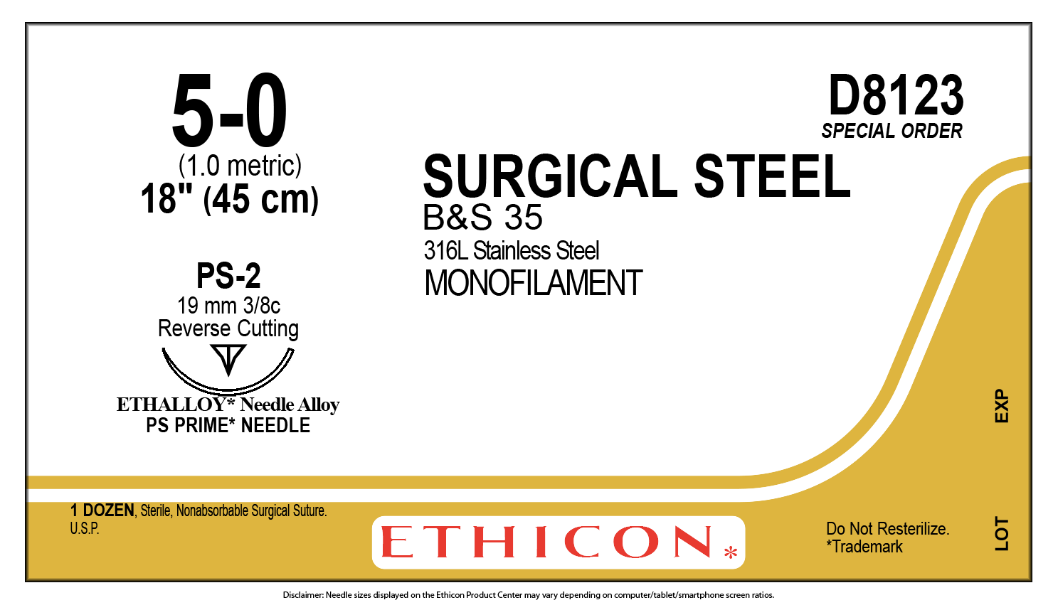 Ethicon # D8123