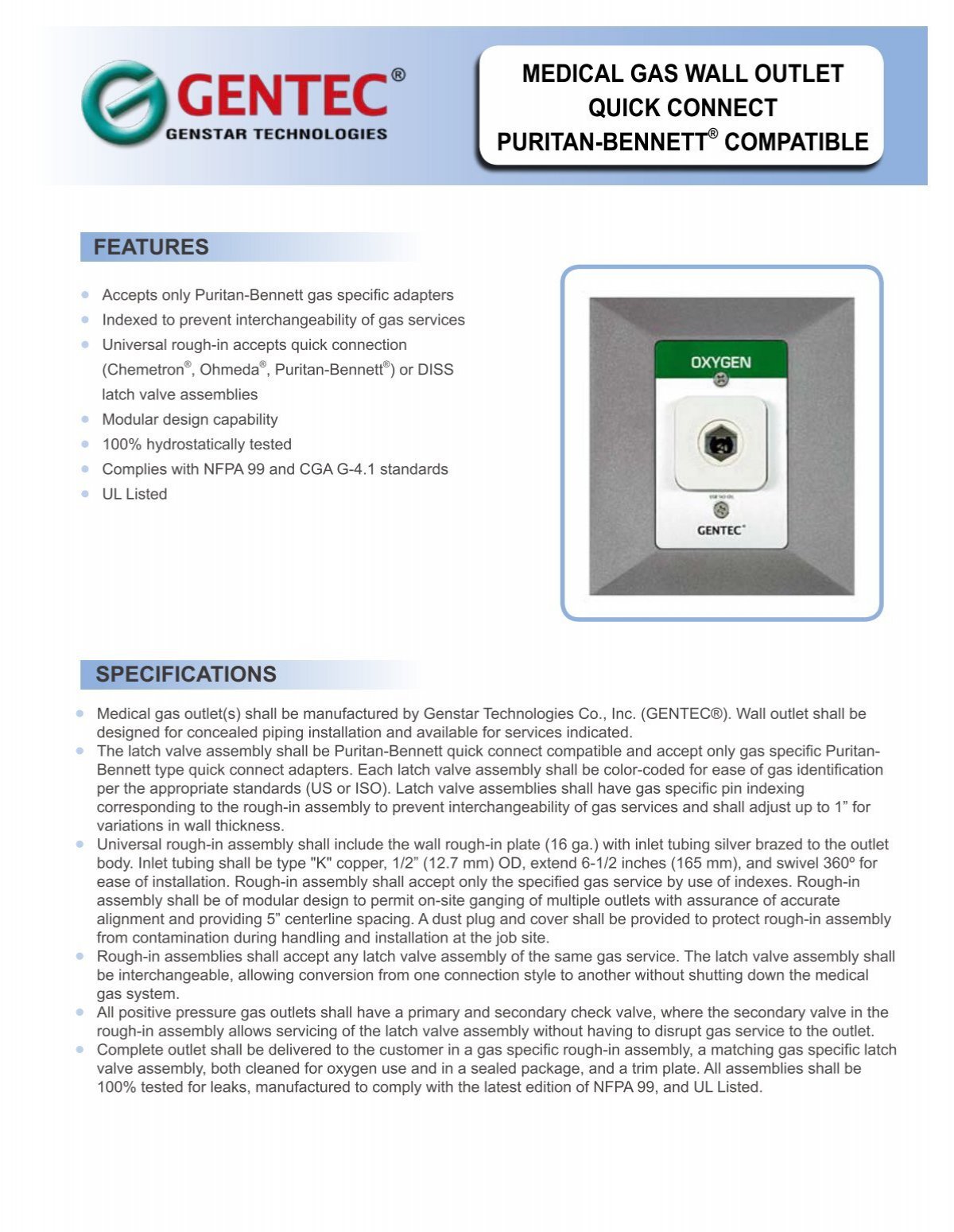 Genstar Technologies Co # 3824U-W