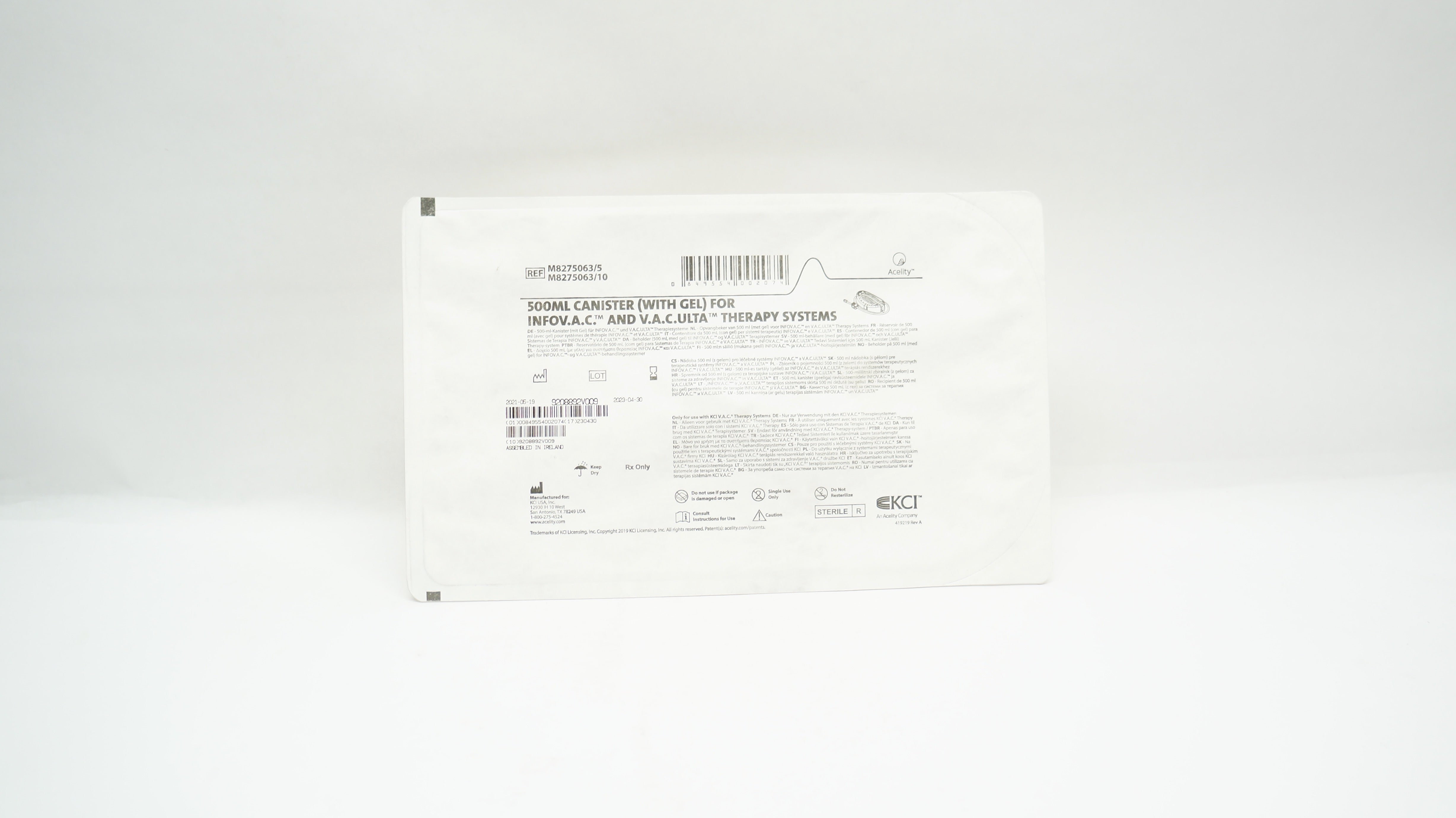 Kci Usa Inc # M8275063/5