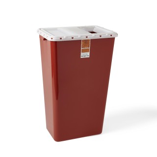 Medline # MDS705218SL 18 Gallon Red Slide Sharps Container Case ...