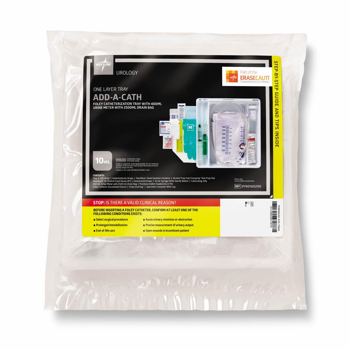 Medline URO170100Q Urology Foley Catheter Tray Case - Complete Urinary ...