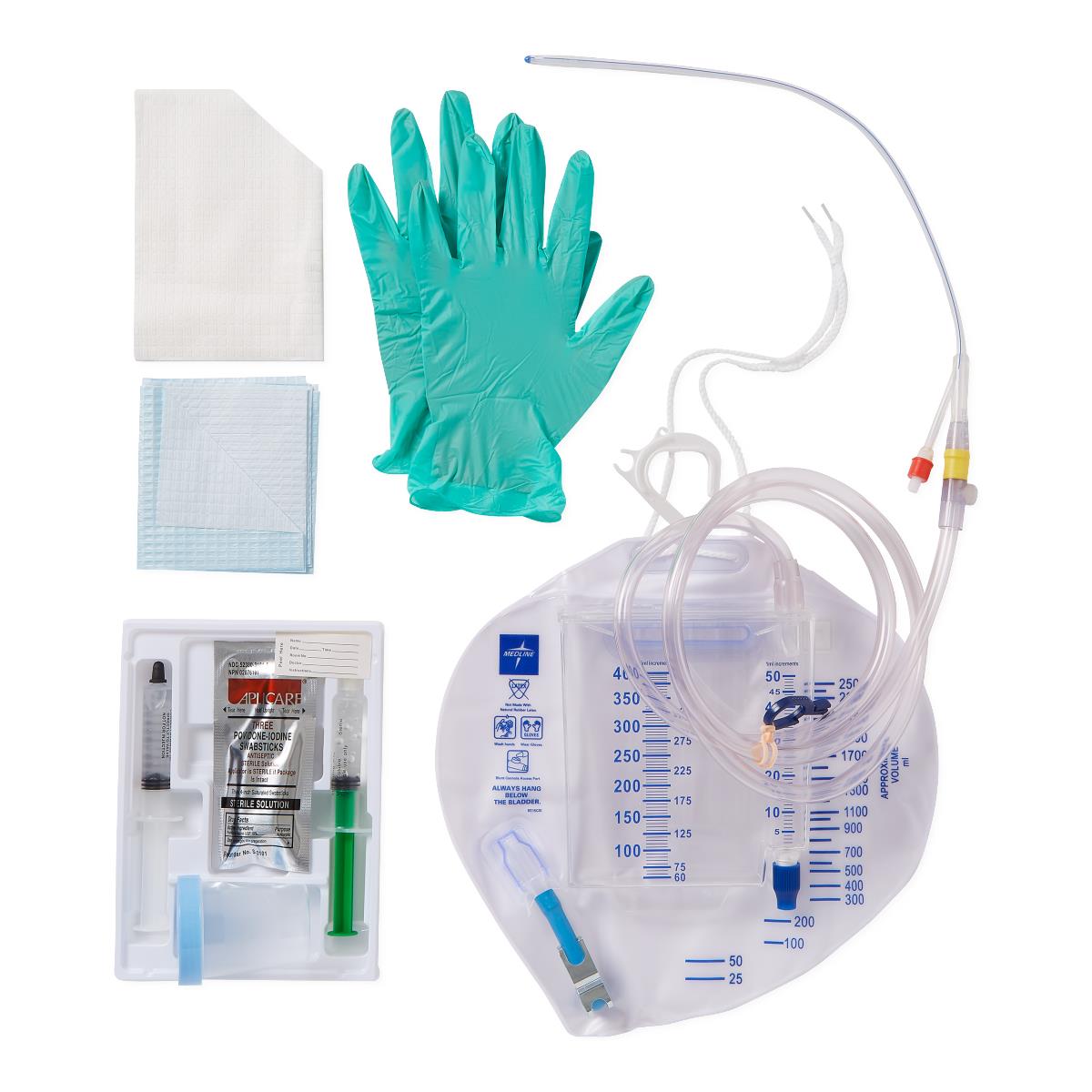 Medline URO170808T Urethral Foley Catheter Tray - Pediatric 8FR 12IN ...
