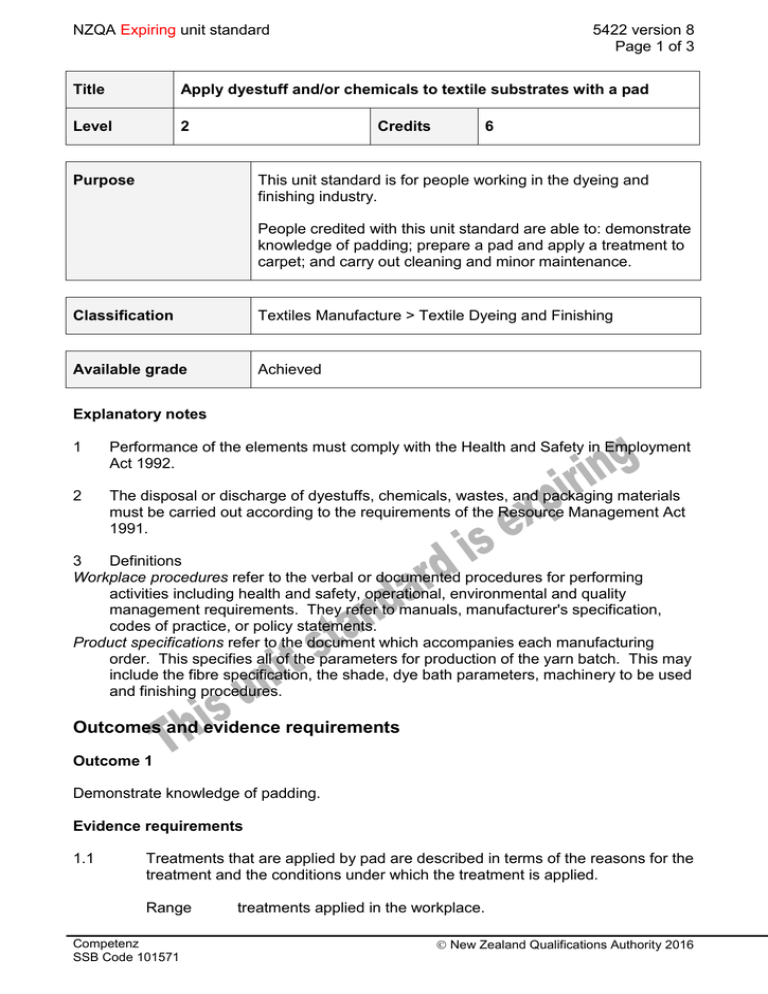 Standard Register # 134-5422