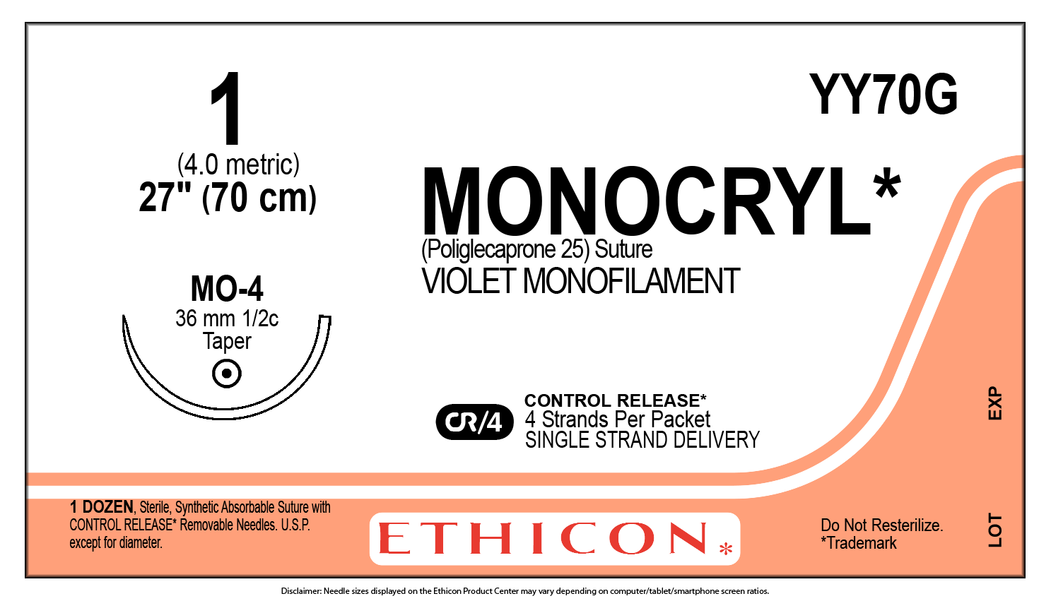 Ethicon # YY70G
