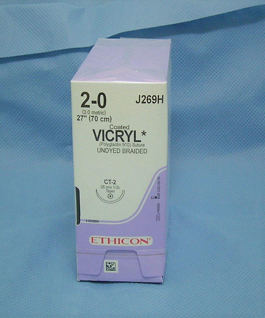 Ethicon J269H - Vicryl Absorbable Suture, Polyglactin 910 Braided ...