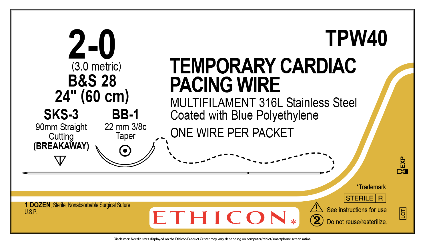 Ethicon # TPW40
