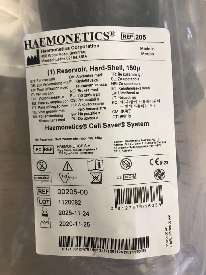 Haemonetics Corporation # 00205-00